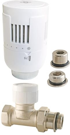 SOMATHERM FOR YOU, 601522108, Grifo termostático T303 derecho universal 3/8 (12x17) o 1/2 (15x21), Compatible con todas las cabezas termostáticas estándar M30x1,5 del mercado.