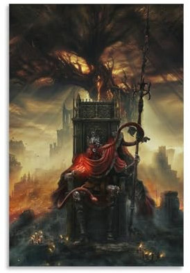 DMYTDYQK Elden Ring Shadow of The Erdtree Poster, Videospiel-Poster, 1 Leinwand-Poster, Schlafzimmerdekoration, Landschaft, Büro, Raumdekoration, Geschenk, 20 x 30 cm