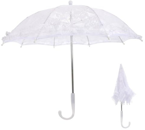 LIFKOME Lace Parasol Regenschirm Eleganter Hochzeits Und Fotografie-requisit Mit Vintage Spitzen-design Für Bühnenaufführungen Und Festliche Anlässe Cremigem