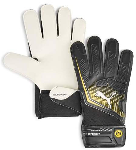 PUMA Unisex Borussia Dortmund Ultra Play Torwarthandschuhe 8, Black Faster Yellow