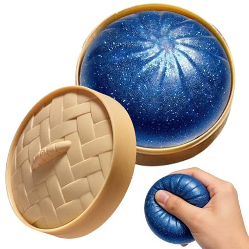 Juguete Anti Estrés Empanadilla,Pelota Sensorial de Liberación Lenta - Pinza Suave para Aliviar la Tensión,para Niños Adultos Oficina Viaje Regalos Bolsas