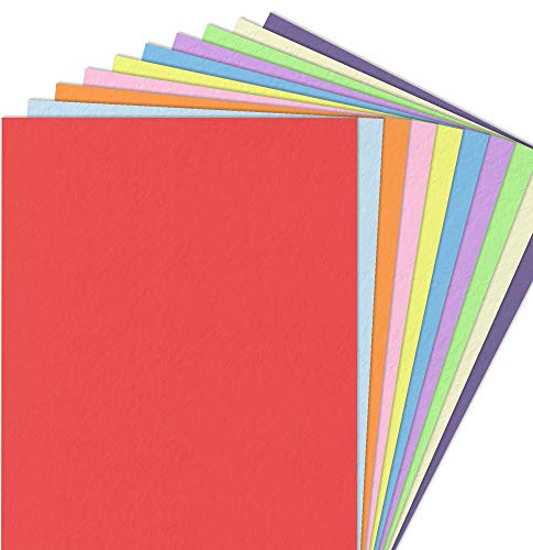 TownStix 100 feuilles, A4 120 g/m² Papier Couleur Cartonné Coloré - 10 Couleurs