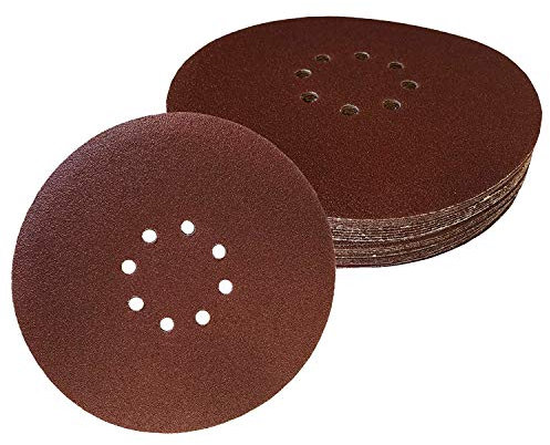 Profi-Schleifscheiben │ 30 Stück │ 8-Loch │ Ø 225 mm │ je 5 x Korn 40/60/80/120/180/240 │ selbsthaftend │ für Langhalsschleifer │ Schleifblätter │ Schleifpapier │ Schleifpads │ by FD-Workstuff