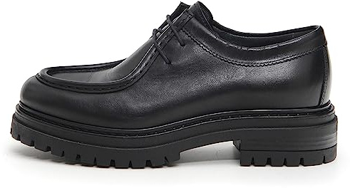 NEROGIARDINI Stringata modello ingegnere in pelle con platform 38 Nero NERO
