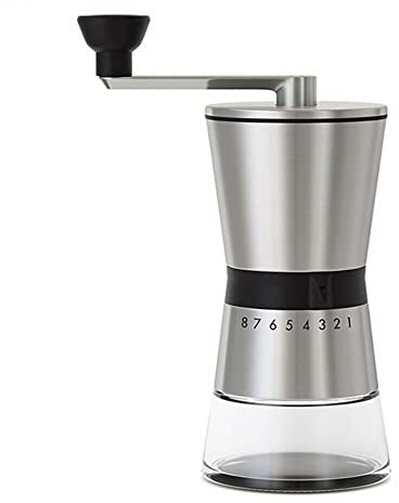 Bärbar kaffekvarn, handkaffekvarn i rostfritt stål, manuell kaffekvarn, effektivitet, espresso till grov, för kontor, hem, camping