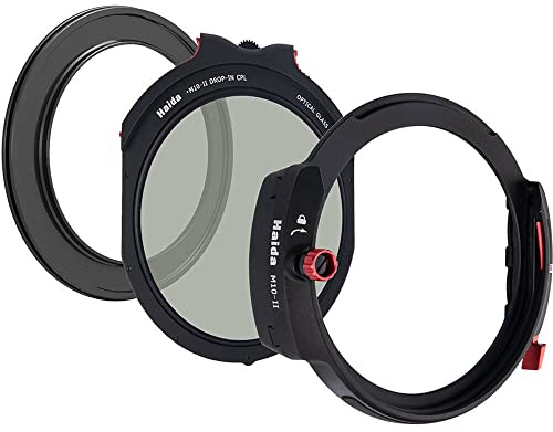 Haida Filterhalter-Set – 100 mm quadratischer Filterhalter mit 62 mm Objektivadapterring und Drop-In-Polarisationsfilter
