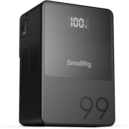 SMALLRIG V Mount Battery VB99, 99Wh / 6800mAh V Lock Battery with 100W Output, 2H Full Charge, with USB-C, D-TAP, USB-A, Dual DC Port, OLED Screen, for Camera, Camcorder, Monitor, Video Light