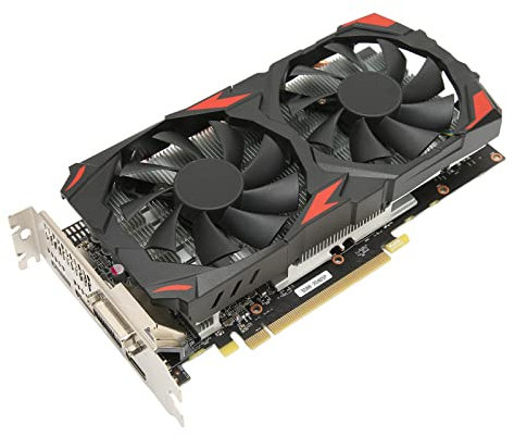 VBESTLIFE RX 580-Grafikkarte, 8 GB GDDR5 256-Bit-Gaming-Grafikkarte, PCI Express 3.0x16, 3 DisplayPort HDMI DVI, Dual Air Cooling PC-Grafikkarten, Unterstützung für 4K-Displays