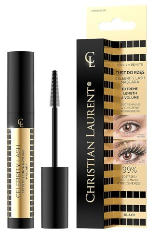 Christian Laurent Extreme Verlängerung und Verdickung Mascara Celebrity Lash - Intensives Volumen & Länge für dramatische Augen
