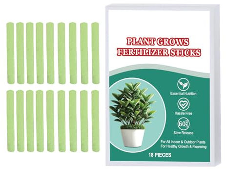 Plant Fertilizer Sticks - 18X Plant Food Sticks, Plant Food Spikes, Fertilizer Spikes For Indoor Outdoor Plants| Indoor Plant Food Spike For For All Flowering And Foliage Houseplants