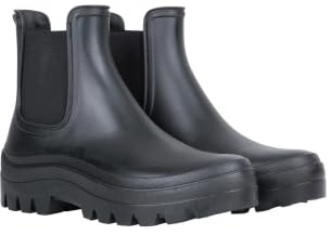 Mountain Warehouse Lynx Womens Chelsea Wellies - Easy To Clean Boots with EVA cushioning & Textile Lining - Spring, Summer Hiking, Trekking, Outdoors & Walking Black Adult Shoe Size 5