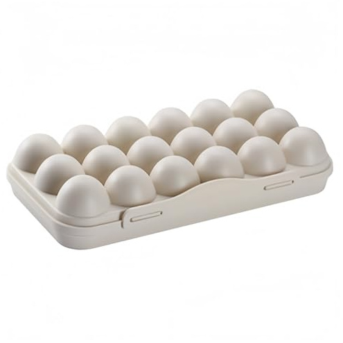 FACAIIO Boîte de rangement portable à 18 compartiments pour œufs en plastique avec design pliable pour camping, randonnée et pique-nique