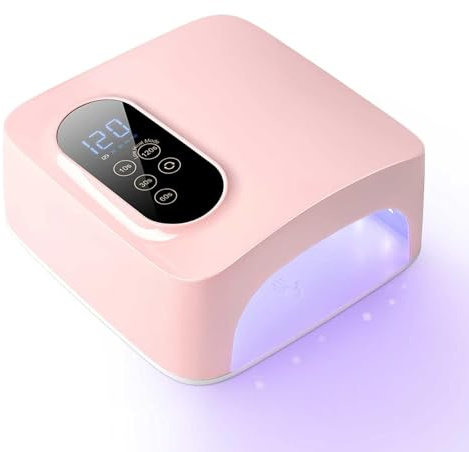 PASSHA 72W Cordless LED Nail Lamp, Rechargeable UV Nail Dryer for Gel Polish, Portable Manicure Light with 4 Timers, LCD Display, 36 LED Beads