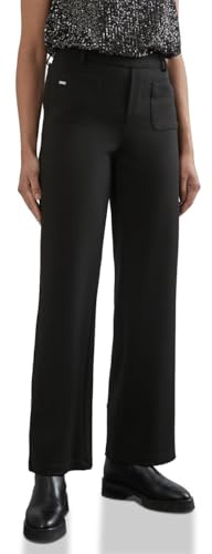 Street One Pantalones de Pierna Recta para Mujer, Negro, 42W / 30L