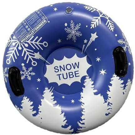 Qianly Tragbarer Aufblasbarer Snowtube für, 35,43 Zoll Durchmesser mit Griffen