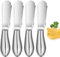 Elsrantor 4 Pezzi Coltello Burro, Coltello per Spalmare Formaggio Argento Piccolo, Spalmino, Spalmaburro, Coltello da Burro in Piedi,Arriccia Burro, per Burro Marmellata Formaggio Panna