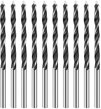 10 PCS Brocas para Madera 3mm, Broca helicoidal para madera, Brocas en espiral para madera, Ideal para Madera, Plástico y Caucho, Alta Durabilidad
