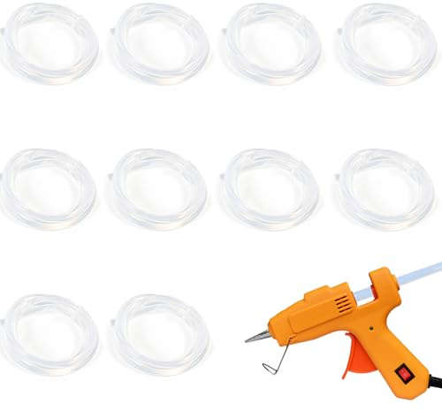 Pistola per colla a caldo, 7 x 900 mm, per strumento di riparazione delle ammaccature, 10 pezzi, lunga pistola per colla a caldo, in confezione grande, taglio libero per fai da te, artigianato, Versie