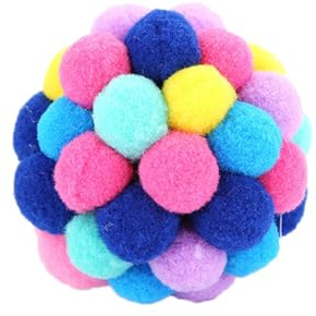 Milisten Balle à Grelots pour Chats Jouet Rebondissant Plastique Coloré Balles De Poursuite avec Clochette