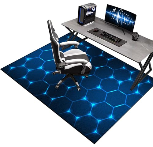 Protector Suelo Silla Ruedas Gaming Alfombra Silla Escritorio Antideslizante Alfombra Silla Gaming Alfombra Oficina para Silla con Ruedas, Alfombra Gamer Suelo, Alfombra Oficina Suelo 70 x 100 cm