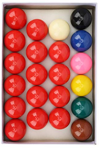 Tissting 22 Palle da Biliardo Snooker Set 52.2mm, Realizzate in Resina, Sensazione di Colpo Morbida, Tondo Perfetto, per Tavolo da Gioco Casa