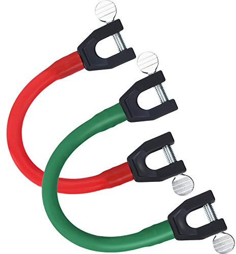 Gejoy 2 Pieces Ski Tip Connector Trainer Ski Training Aid Snow Training Tools for Winter Beginner Training(Red, Green)