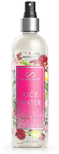 Hairfinity Rice Water Hair Mist - Silicone & Sulfate Free Formula - Best for Damaged, Dry, Curly or Frizzy Hair - Safe for Keratin and Color Treated Hair 8oz