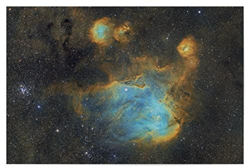 artboxONE Poster 150x100 cm Galaxy Running Chicken Nebula in HSO - Bild Universum Astronomie deepsky