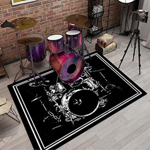 FLIPP Drum Mat Soundproofing Drum Set Rug Electronic Drum Carpet Jazz Drum Soundproofing Mat Vibration Absorbing Mat Soundproof Mat Anti-Slip Anti-Vibration Carpet (Size : 160 * 120cm)