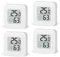 4 Stück luftfeuchtigkeitsmesser Thermometer Innen Digitales Mini Thermo Hygrometer LCD Indoor Thermometer Innen für Babyzimmer Wohnzimmer Büro Gewächshaus (Weiß)