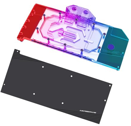 GPU Waterblock – für AMD Radeon RX 7900 XTX RX 7900 XT RX 7800 XT Reference Edition, PC GPU Wasserflüssigkeitskühler mit Backplate (für AMD Radeon RX 7900 XTX Reference Edition)