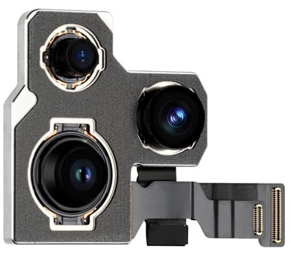 Risidamoy for iPhone 14 Pro Max 48MP OEM Main Rear Back Camera Replacement with Ultra Wide Telephoto Lens 5X Optical Zoom HDR Photos Flex Cable 4K 60 fps 1080p HD Video A2651 A2893 A2894 A2895 A2896