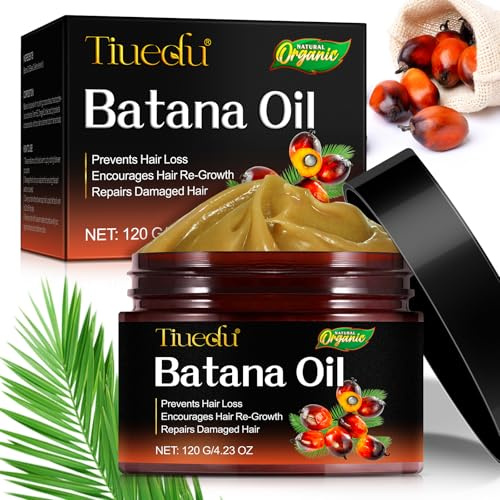 Batana hårolja, kallpressad potansolja, 100 % naturlig batanoja för hårväxt, förhindra håravfall, eliminera kluvna ändar och öka glans, 120 g