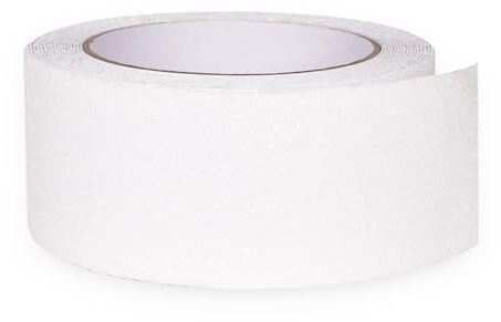 Lunaanda Nastro antiscivolo per scale, 5x5 m, autoadesivo, impermeabile, anti-scivolo, prevenzione di cadute in anziani e bambini (bianco)