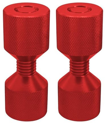 Laroal 1-1/8 Inch Double Hole Flange Dowel Pin Kit For 6061 Aluminum Lightweight Structure Large Machinery Double Hole Pin Kit (Red)