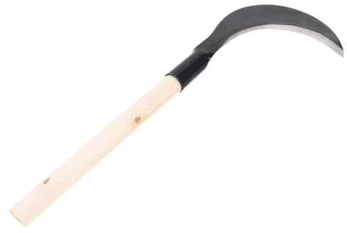 Toyvian Guadaña De Mano para Jardinería Cuchillo De Césped De Acero Al Manganeso Mango Herramienta De Deshierbe Manual para Césped De Jardinería