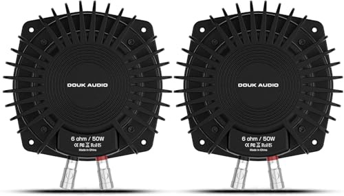 Douk Audio BS-1 Bass Shaker: Buttkicker puissant de 50W – Transducteur tactile – Subwoofer pour basses pour home cinéma, audio de voiture et chaise de gaming à vibration immersive (1 paire)