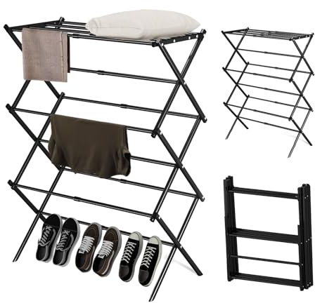 technodry wäscheständer klein, 3 Ebenen, 11 Stangen, 43-76 cm, Für Haushalt