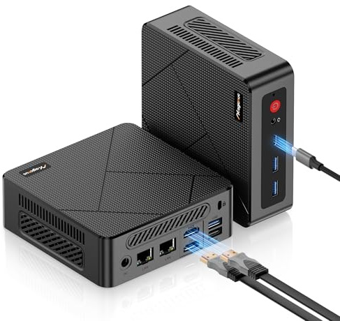 MAGICNUC AS1 mjuk router Business Mini PC, Ryzen5 3550H Mini stationär PC, 1 x 16G DDR4 512G PICe4.0 SSD, trippelskärmsdisplay, Wi-Fi5 Bluetooth5.0, automatisk ström på vakna på LAN