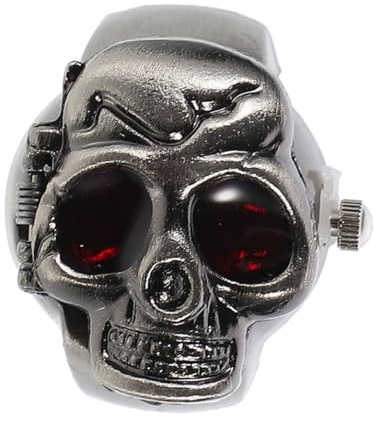 LRXIYODE Reloj Hombre Retro de Anillo Electrónico Diseño de Tapa y Aleación de Zinc, Accesorio de Moda Práctico y Decorativo para Uso Diario