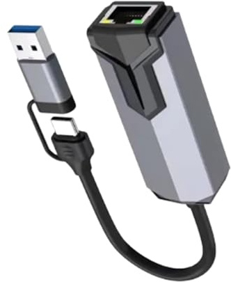 Xvilmaun Tarjeta De Red 5Gb,Adaptador Portátil 5Gbps Alta Velocidad | Tarjeta Ethernet Alámbrica 45 Gigabits,para Jugadores Trabajadores Streamers Oficina en el Hogar Portátil Tableta Videoconferencia