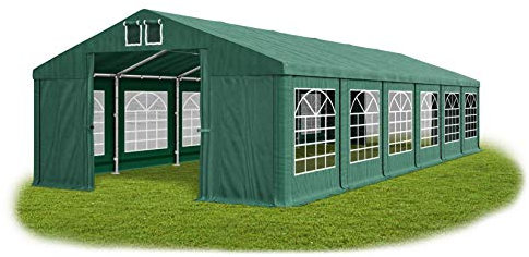 Partyzelt 6x12m wasserdicht dunkelgrün Zelt 560g/m² PVC Plane Hochwertigeszelt Garten-Pavillon - Faltpavillon, Gartenpavillon, Pavillon, Lagerzelt, Gartenhaus, Zeltgarage, Garagenzelt - Partyzelt