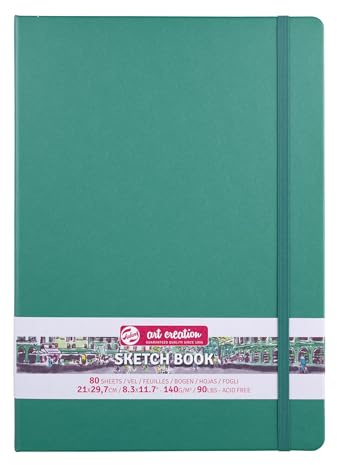 Talens Art Creation Sketchbook 80 Sheets, 21 cm x 29.7 cm Size, Forest Green