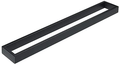 SAYAYO Robuste Porte Serviette Mural pour Salle de Bain, Haute Qualité Support Serviette en SUS304 Acier Inoxydable pour Cuisine Toilette Lavabo, Design Moderne 60CM Noir Mat