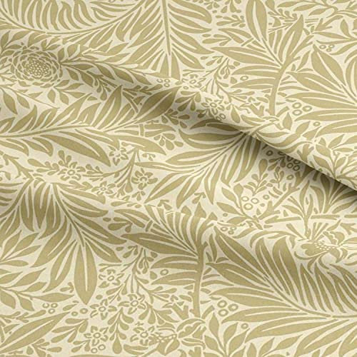 Cotton Fabric - William Morris Larkspur Linen Cream Floral Craft Fabric Material Metre
