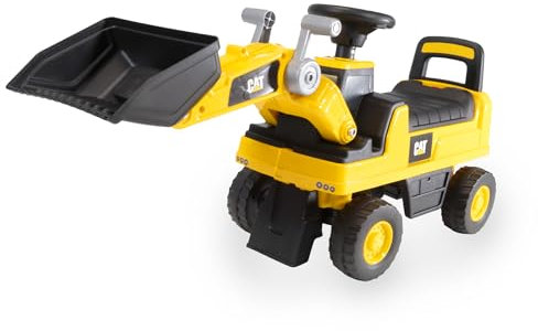 LEMODO Rutschauto Radlader mit Staufach, Bagger zum draufsitzen, Sitzbagger mit beweglicher Schaufel, Aufsitzbagger mit Sound-Lenkrad, Rutschfahrzeug ab 1 Jahr