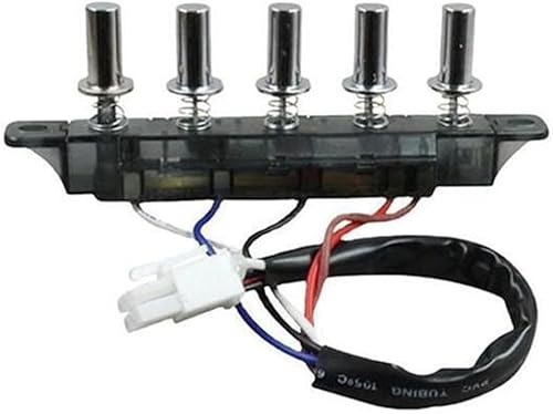 Laroal Interruptor pulsador para campana extractora de cocina, panel de control común de 5 botones, pieza de repuesto para extractor de campana