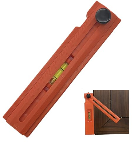 Fausse Équerre,Double Échelle Métrique Et Impériale | Jauge à Onglet Coulissante Multi-Angles pour Menuiserie Bricolage Industrie Artisanat - pour Charpenterie, Artisanat, Bricolage, Construction et U