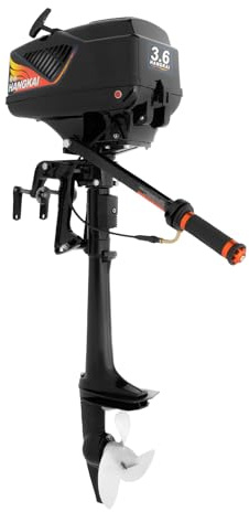 Moteur hors-bord à essence 2 temps 3,6 CV 2 temps, semi-refroidi à l'eau, 5500 tr/min, tige courte, hélice à 3 feuilles, pour bateaux de loisirs et de pêche
