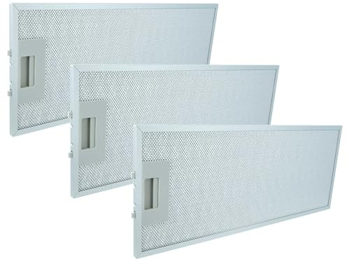 vhbw 3x filter Metallfettfilter kompatibel med Siemens LI28030SD/02, LI28030/09, LI28030/08, LI28030SD/01, LI28030SD köksfläkt, metall
